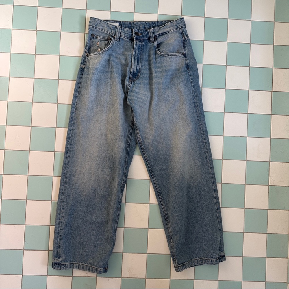Zara Men's Light Blue Relaxed Jeans